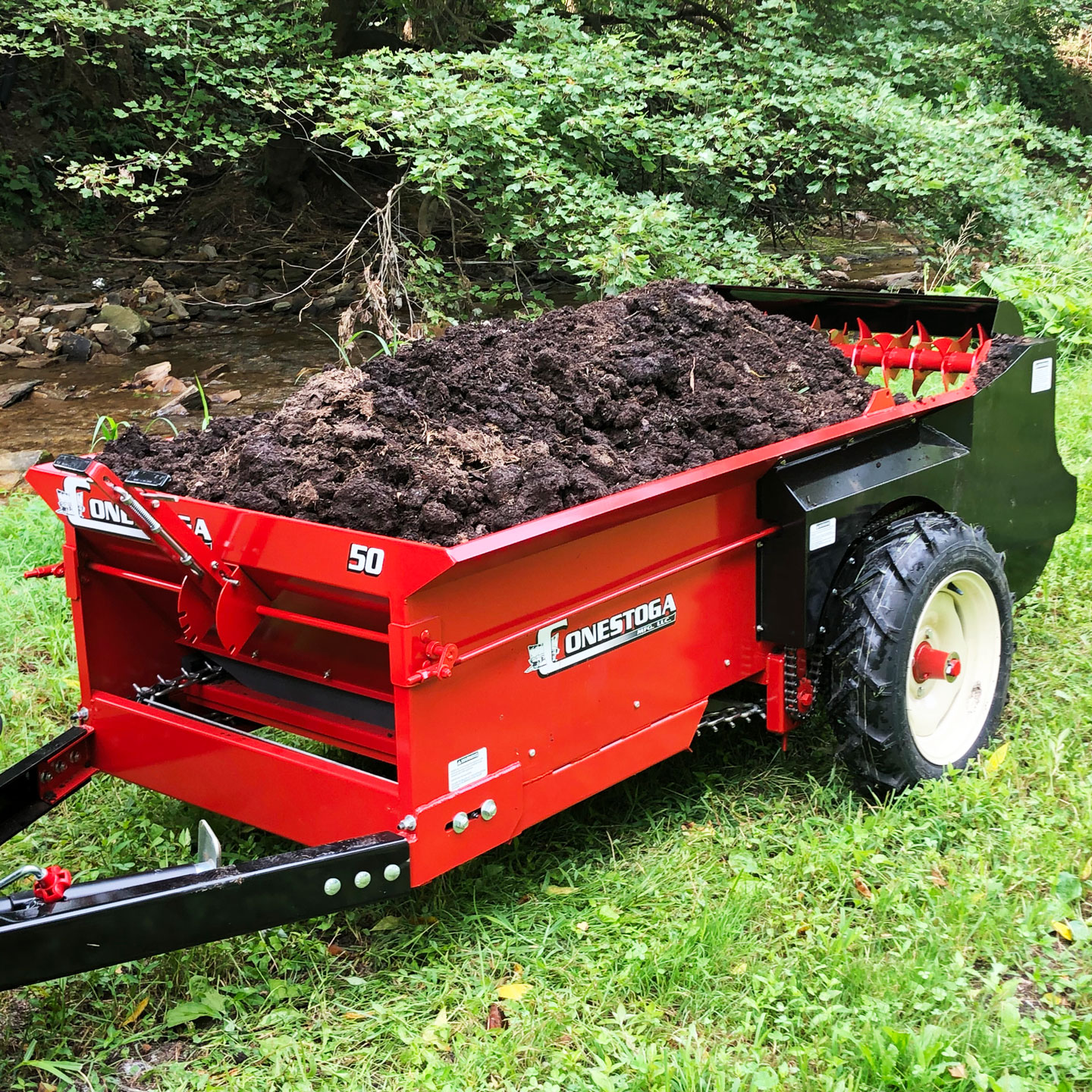 Best Compact Manure Spreader Ground Driven And Tough   Compact Manure Spreader Fully Loaded Manure Spreader 