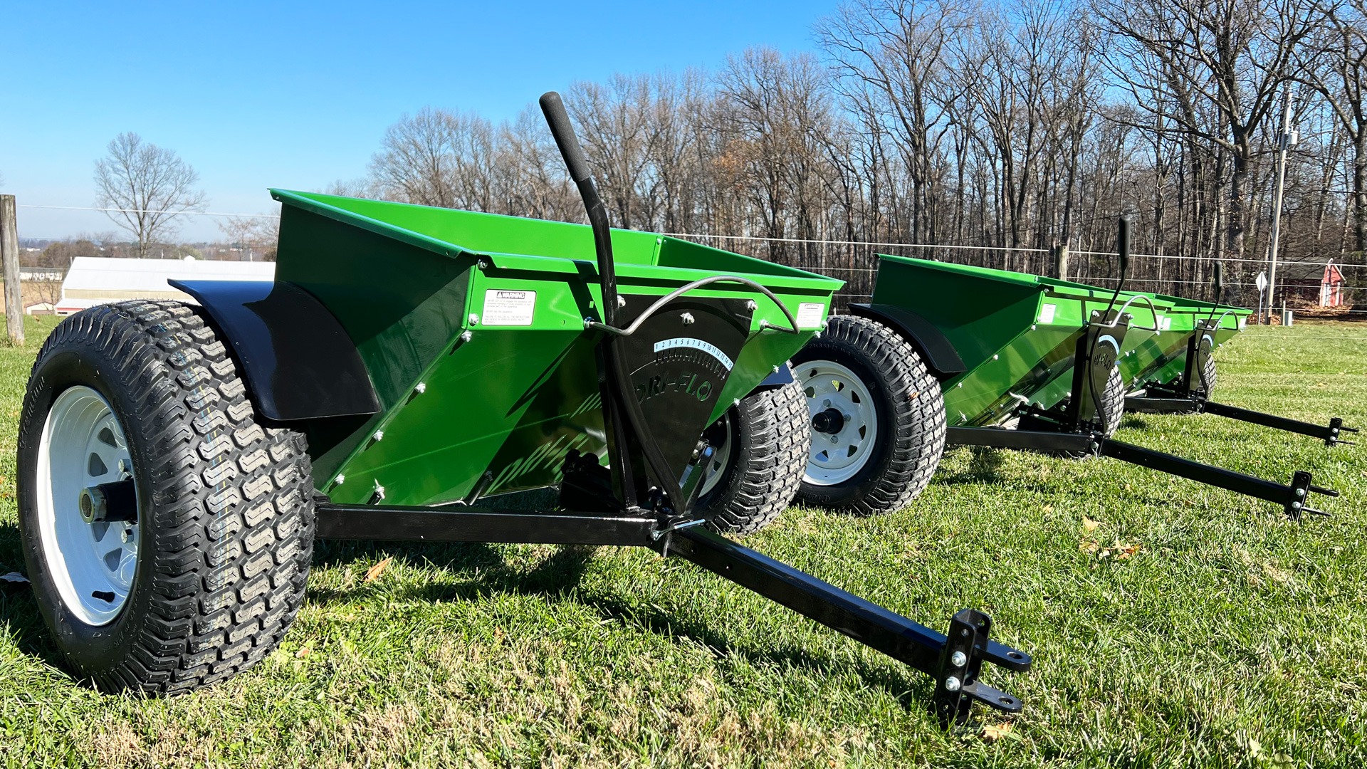 earth and turf lime drop spreaders for lawns farms and food plots
