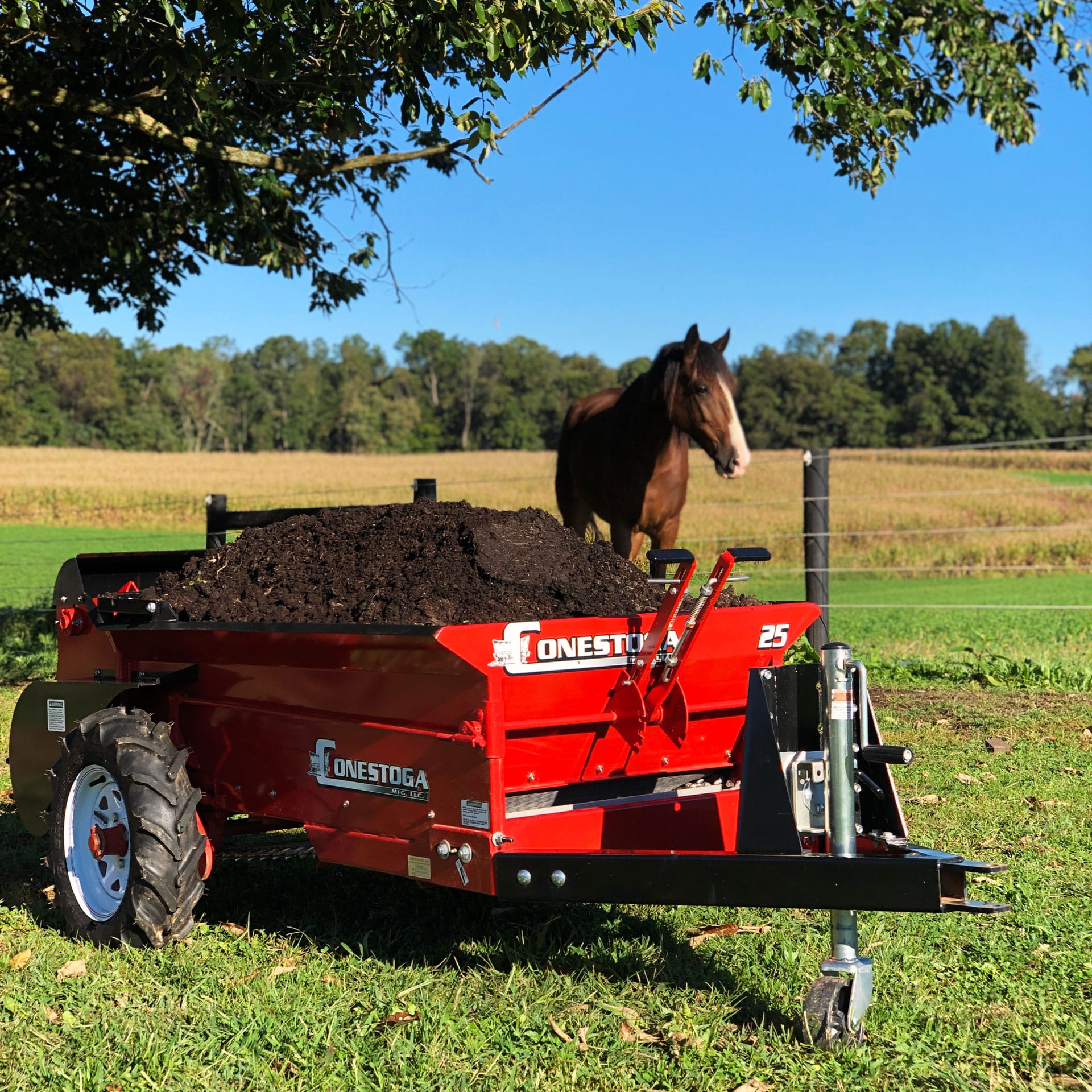 Small Manure Spreader 25 Cubic Foot Capacity Spreader   Small Manure Spreader Ground Drive Compact Spreader 6 